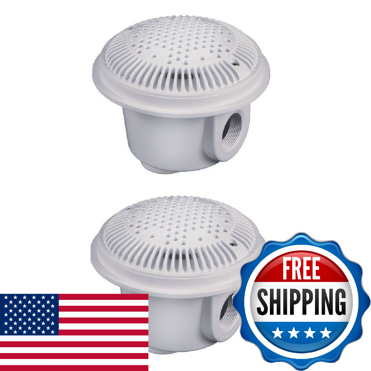 Hayward WG1048AVPAK2 Dual Suction Outlet, 1.5" Vinyl/Fiberglass Pools