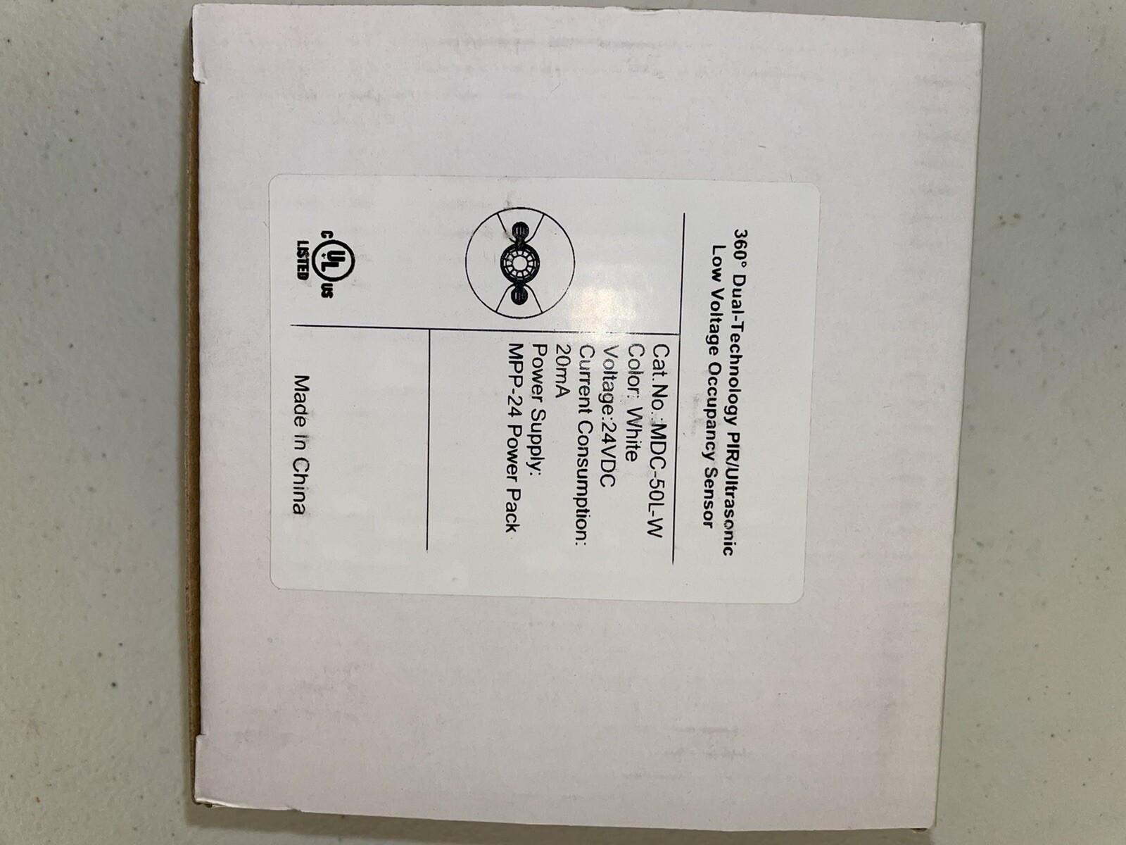 MDC-50L-W 360 degree Dual-Technology PIR/Ultrasonic Low Voltage Occupancy Sensor