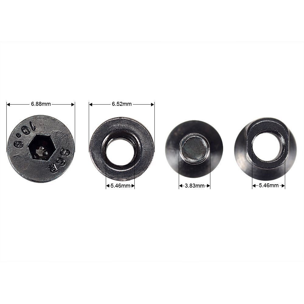 10 Sets KeyMod Rail Screws and Nuts Allen Wrench with Storage Case