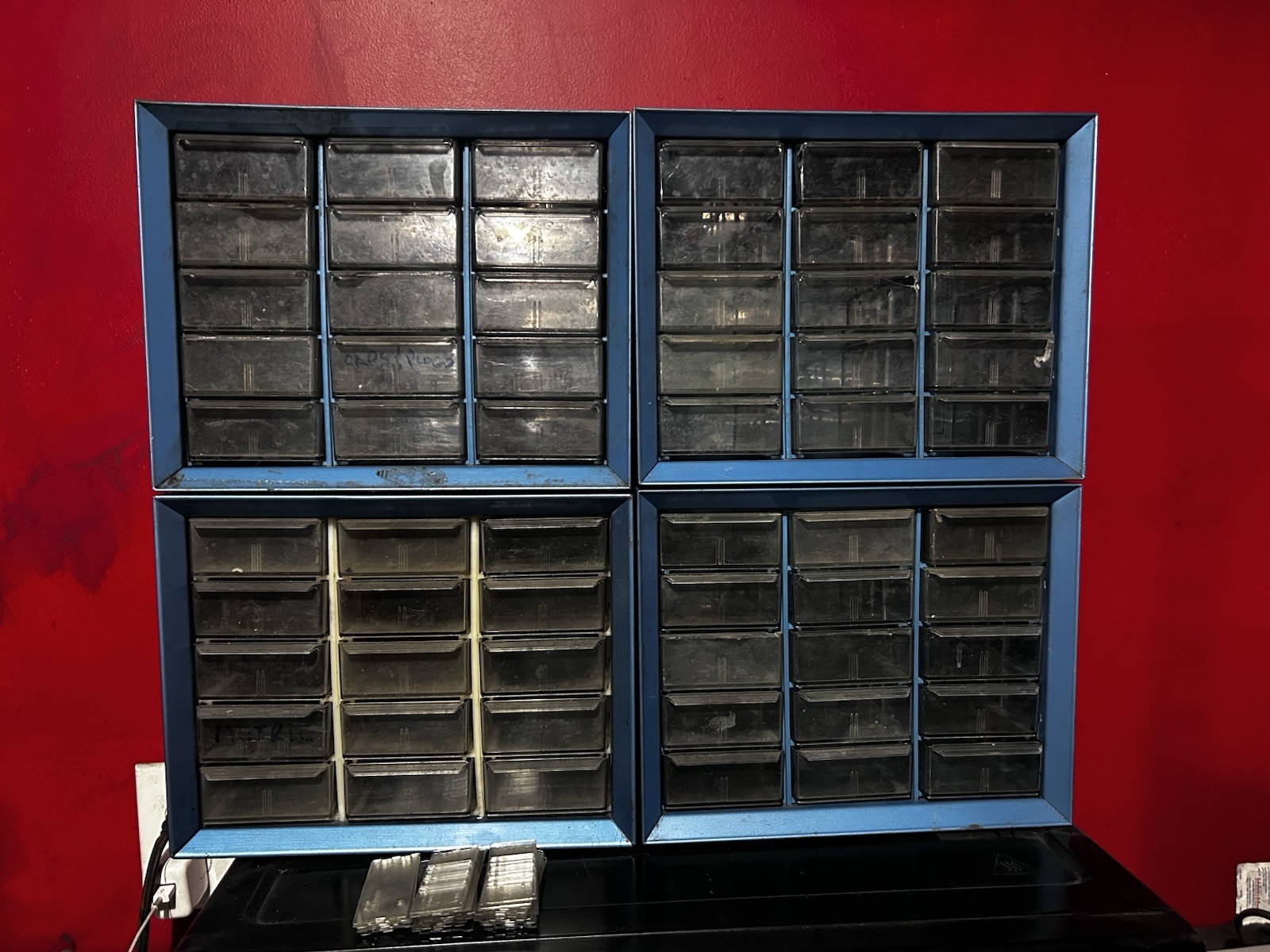 Vintage Akro Mills Bin Box Drawer Cabinets 15 Drawer Metal Box Set Of 4