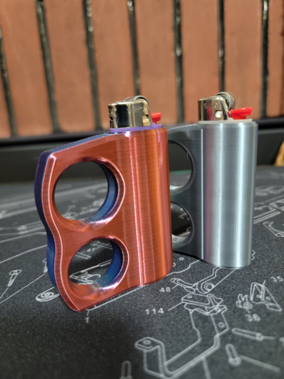 BIC Fist 3D Printed Lighter Case Sleeve Cover Holder Gift