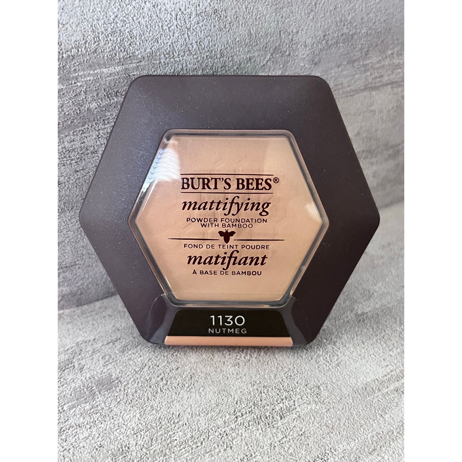 Burts Bees Natural Mattifying Powder Foundation with Bamboo 1130 NUTMEG ~ Sealed