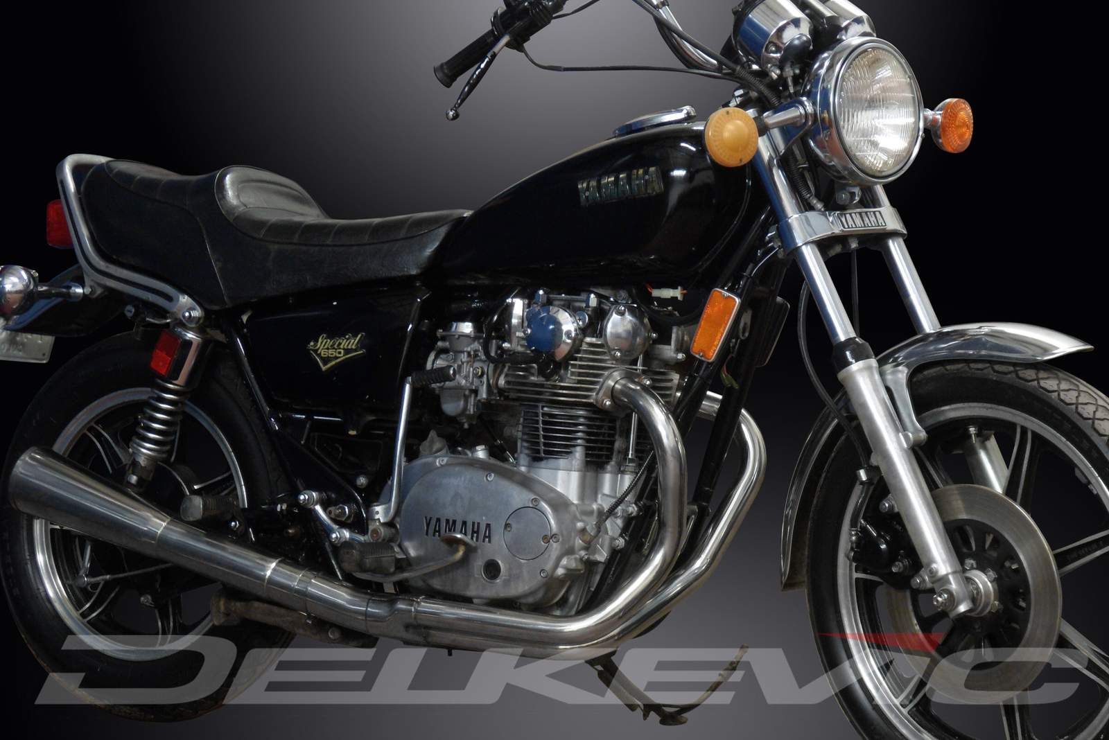 Yamaha XS650SE 1978-1985 Delkevic Stainless 2-1 Exhaust Headers Downpipes
