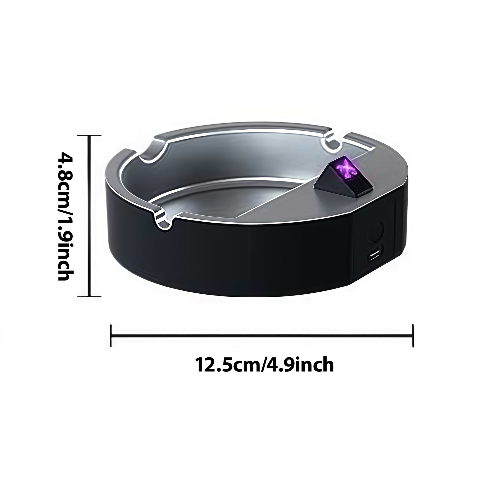 Portable USB Rechargeable Ashtray Electronic Lighter Fast Ignition Dual Function