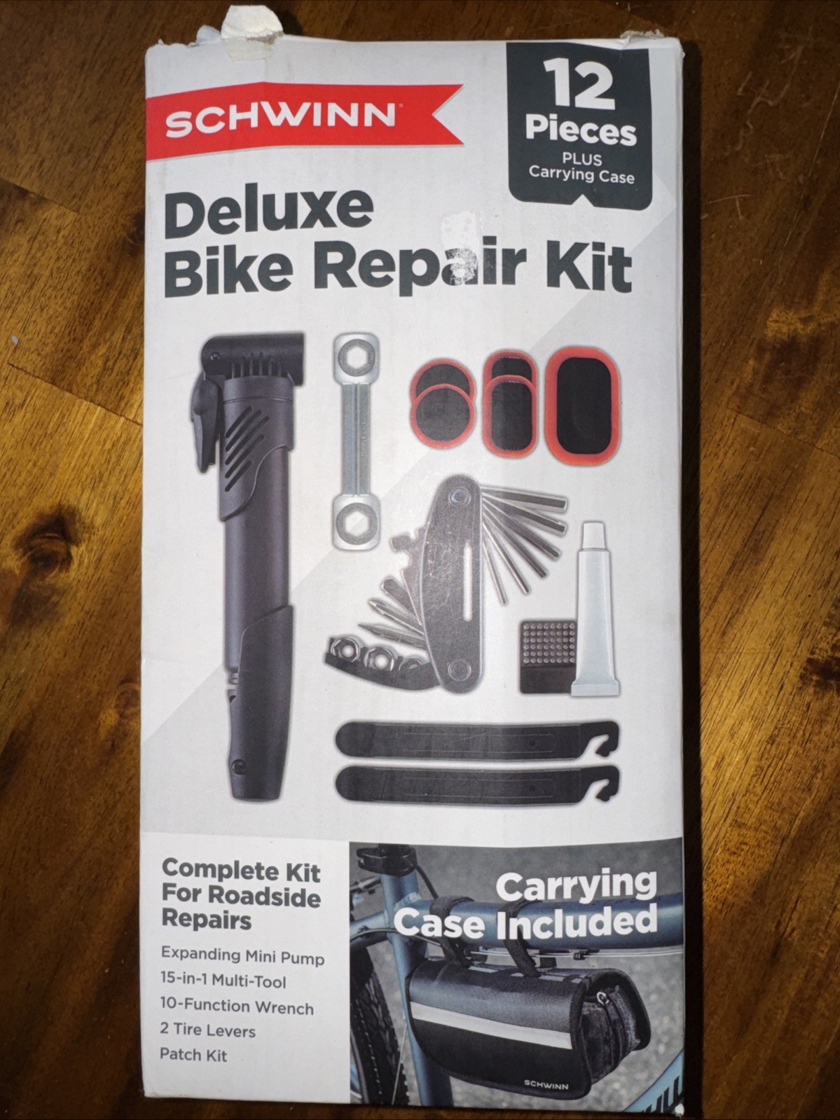 Schwinn SW80323 Deluxe Emergency Bike Repair Kit with Carrying Case