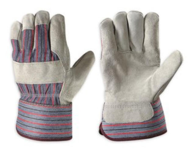Wells Lamont Work & Home Heavy Duty Cowhide Palm Work Gloves Large  2 Pack