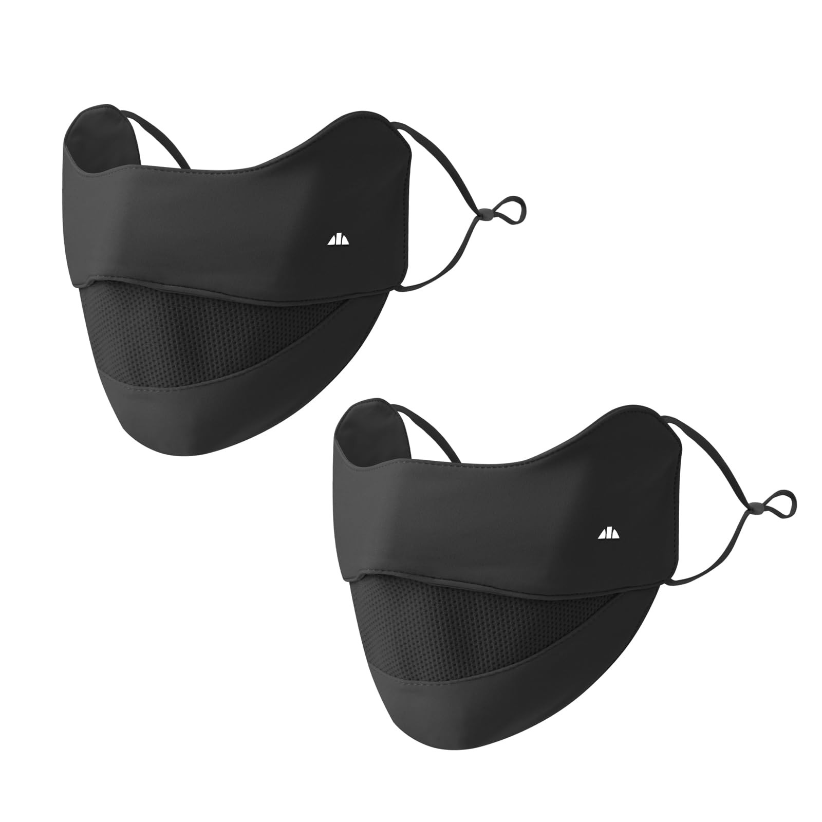 Winter UV Face Mask Windproof Breathable Washable Sun One Size, black