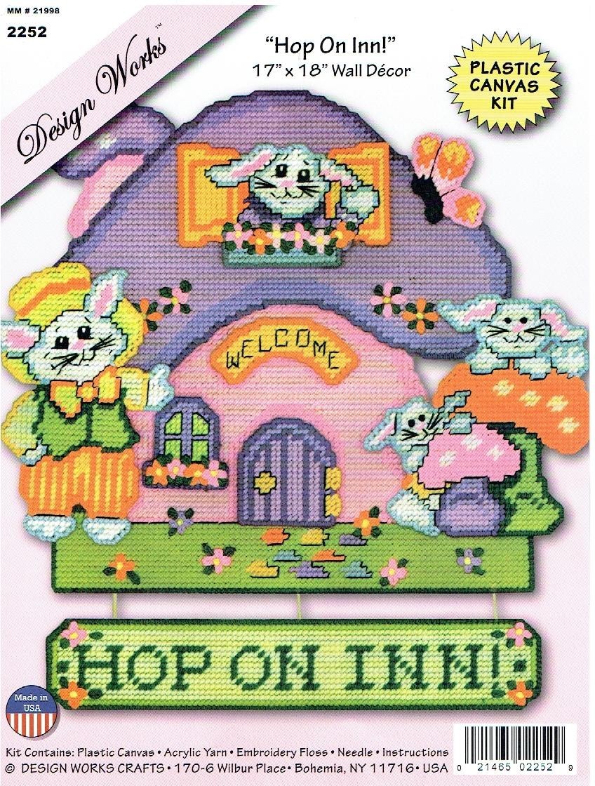 HOP ON INN  Wall Hanging  plastic canvas  PATTERN (#TF0151)