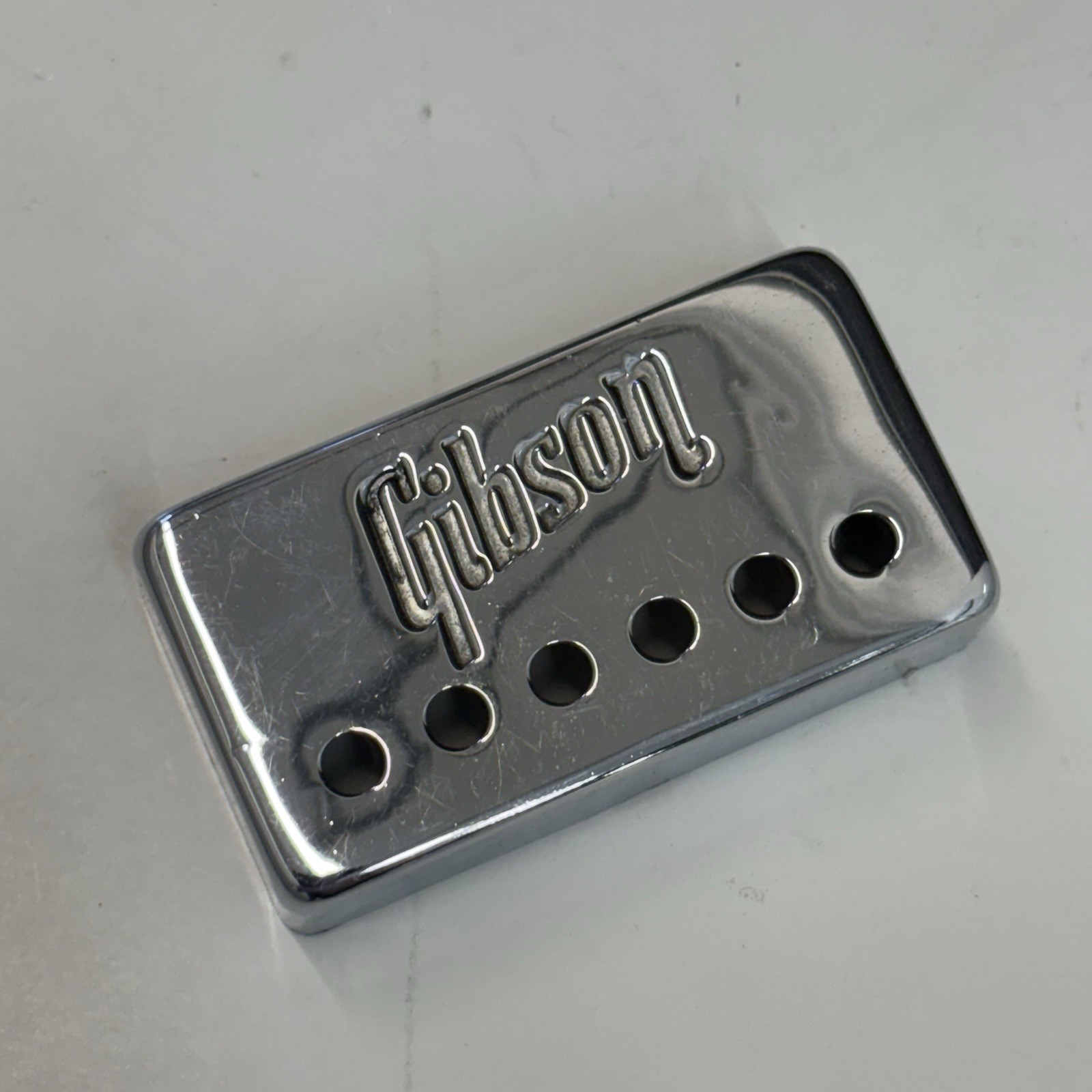 Gibson Vintage 70s Les Paul ES SG Chrome Logo Orig Embossed Pickup Cover 1970s