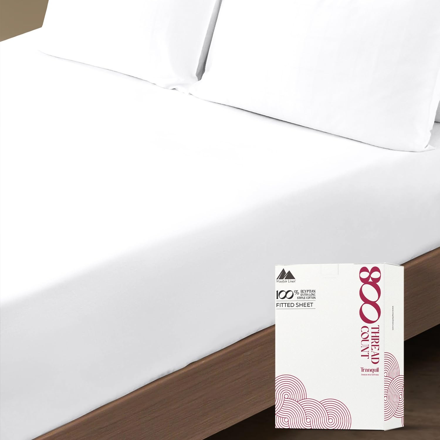 100% Egyptian Cotton Deep Pocket Twin XL Fitted Sheet Only - 800 Thread Count Lu