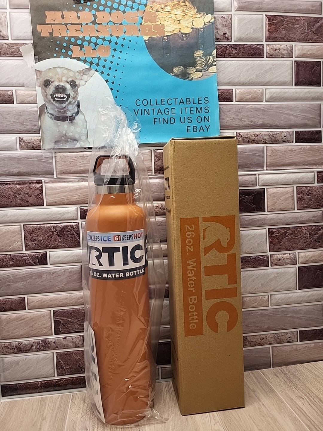 New RTIC 26 OZ-BURNT ORANGE- WATER BOTTLE -2051
