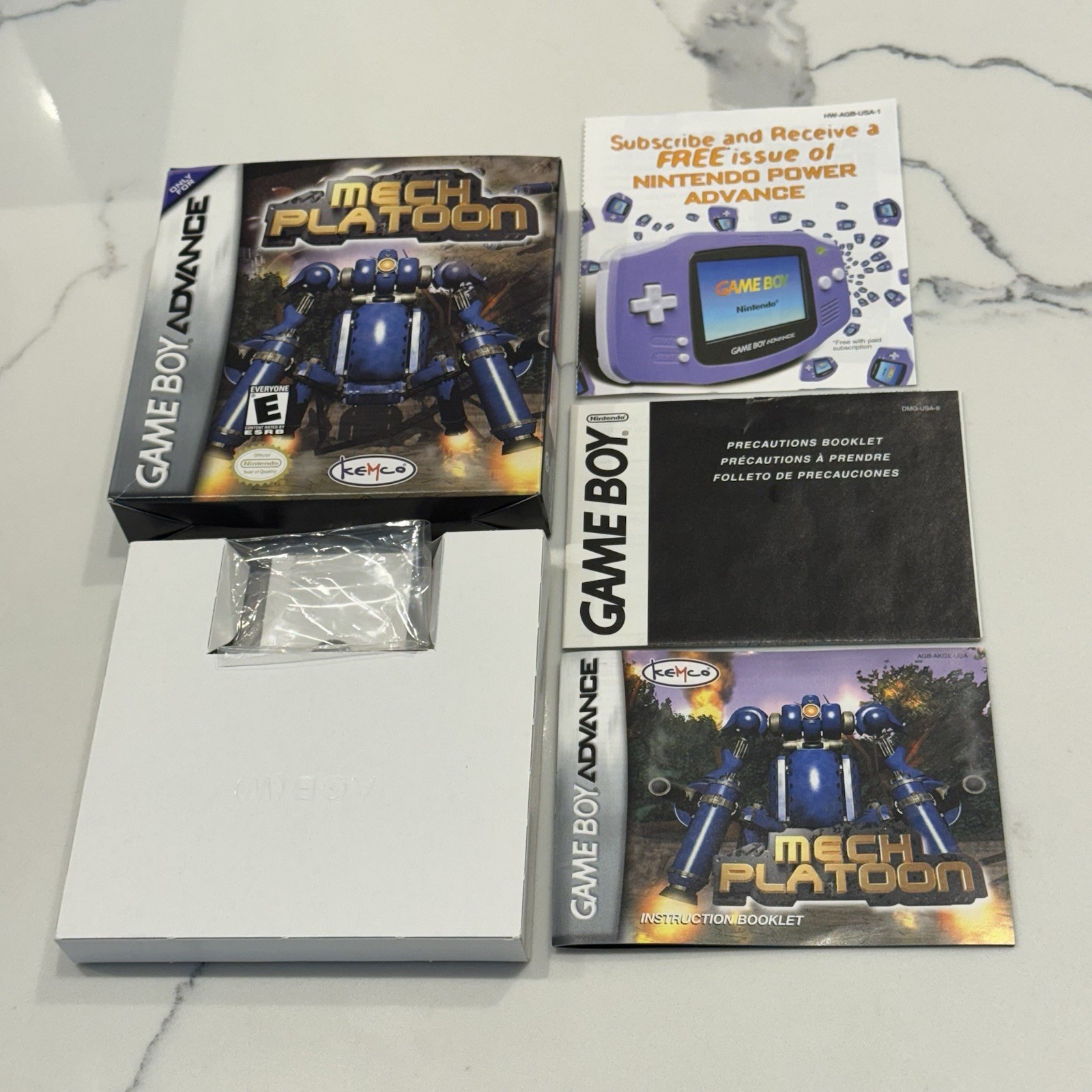*NO GAME* Mech Platoon (Game Boy Advance GBA, 2001) VGC Authentic Box + Manual
