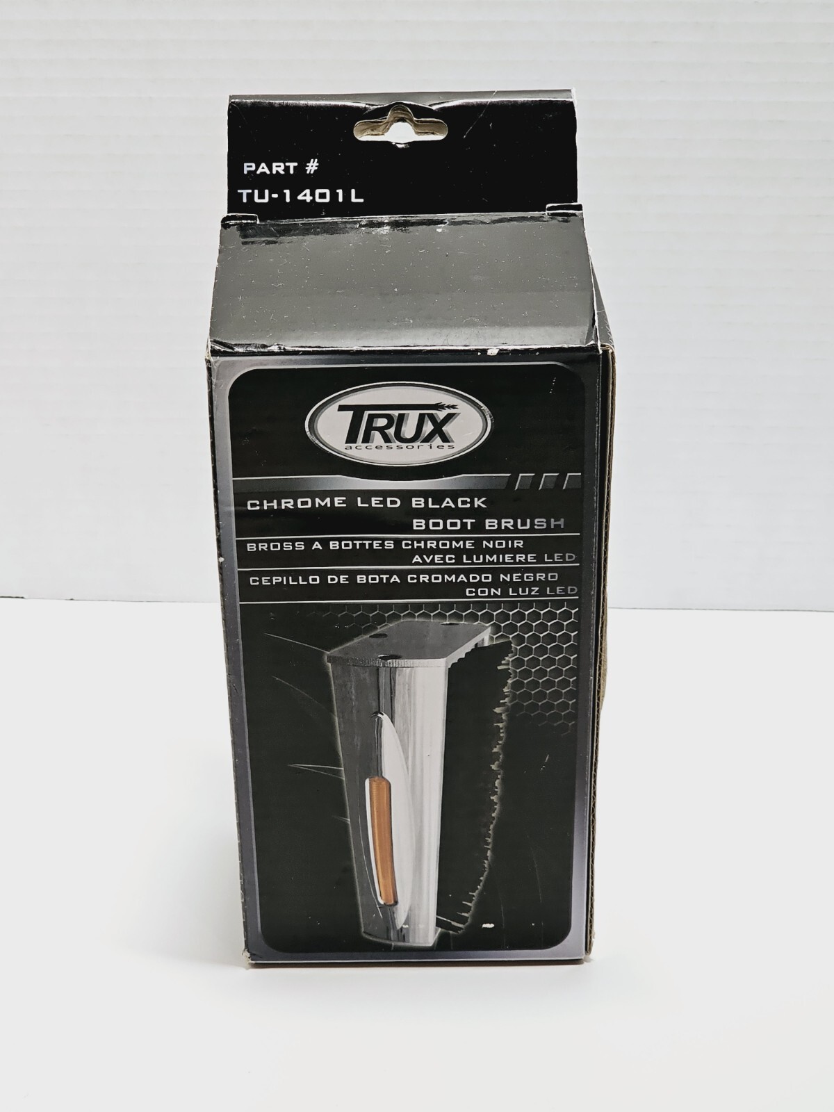 Trux Chrome LED Black Boot Brush TU-140IL