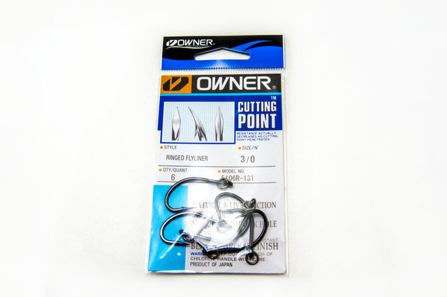 Owner 5106R Saltwater Black Ringed Flyliner Hooks 3/0