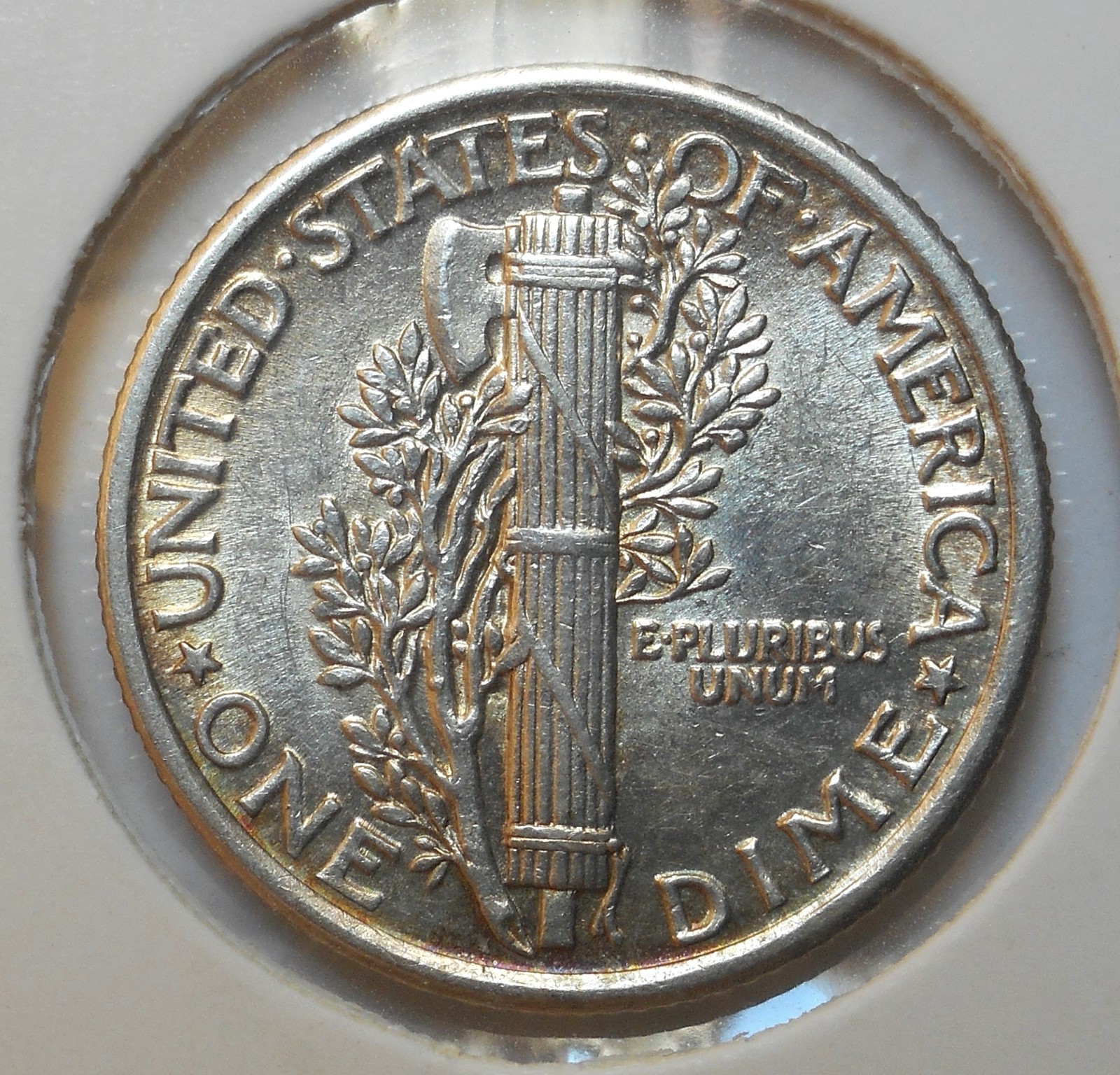 1917 . Mercury Dime . Choice AU . Almost Uncirculated