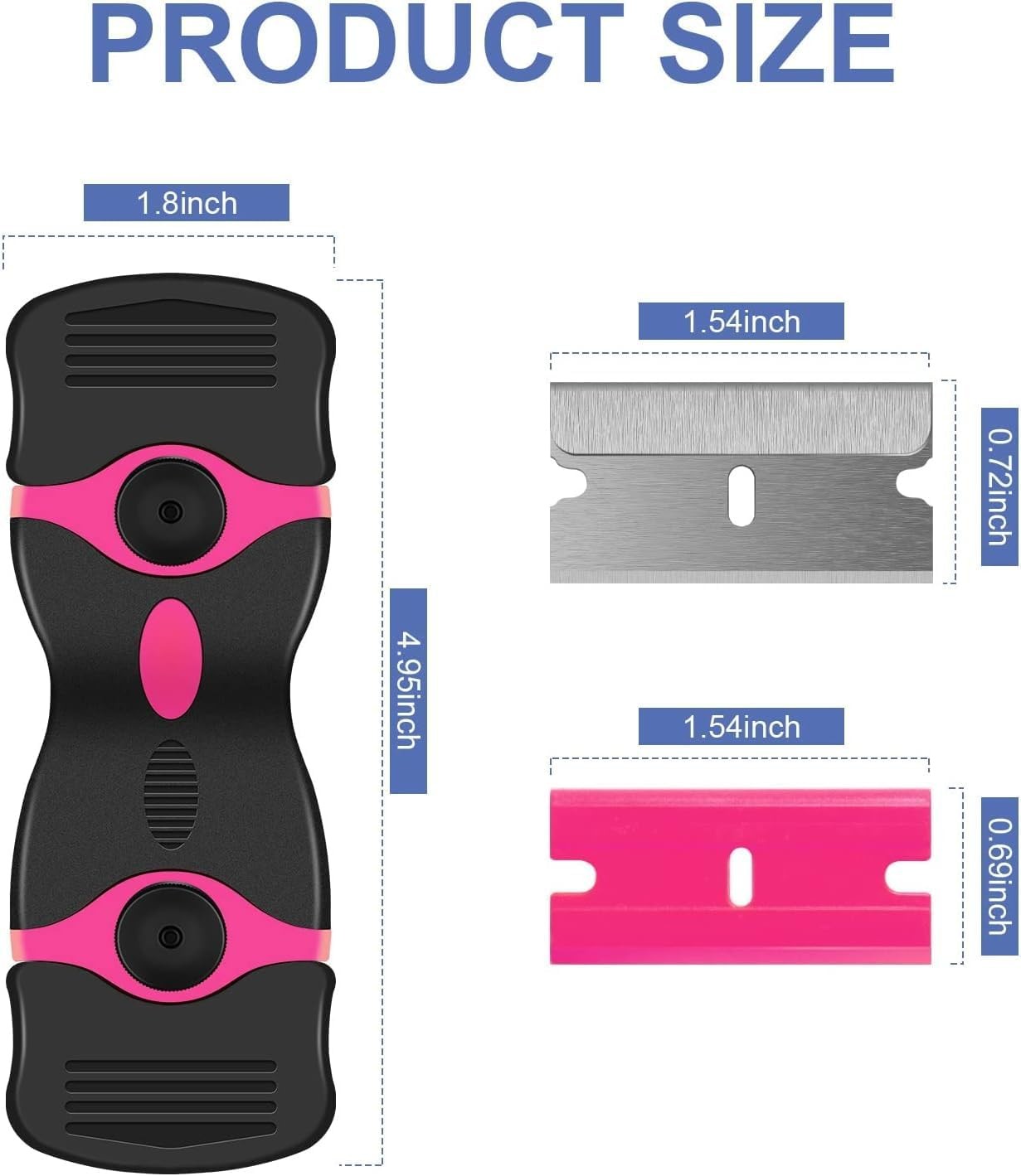 Razor Blade Scraper,Double Edged Razorblade Scraping Tool with 20Pcs Razor Blade