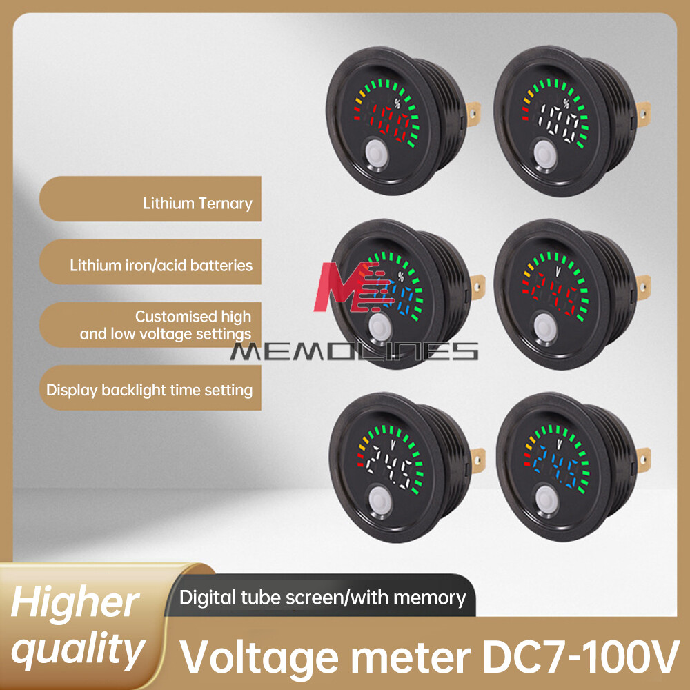 DC7-100V Waterproof Voltmeter LED Digital Voltage Power Indicator + Anti-Reverse