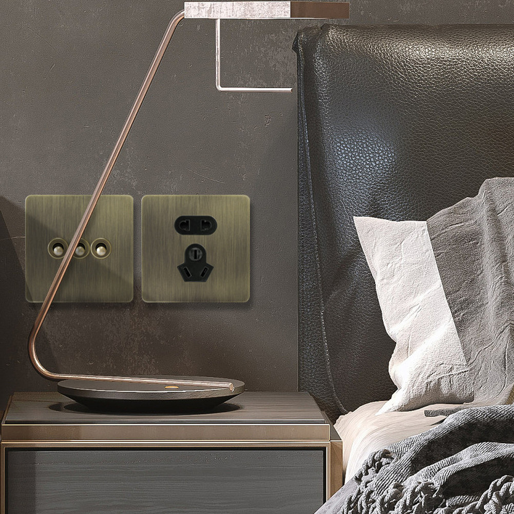 86 Type Matte Stainless Steel Brushed Finish Wall Switch Panel Decorative