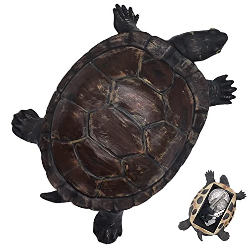 Spare Key Hider Turtle Shape Garden Decoration Safe Holder for Outdoor Yard