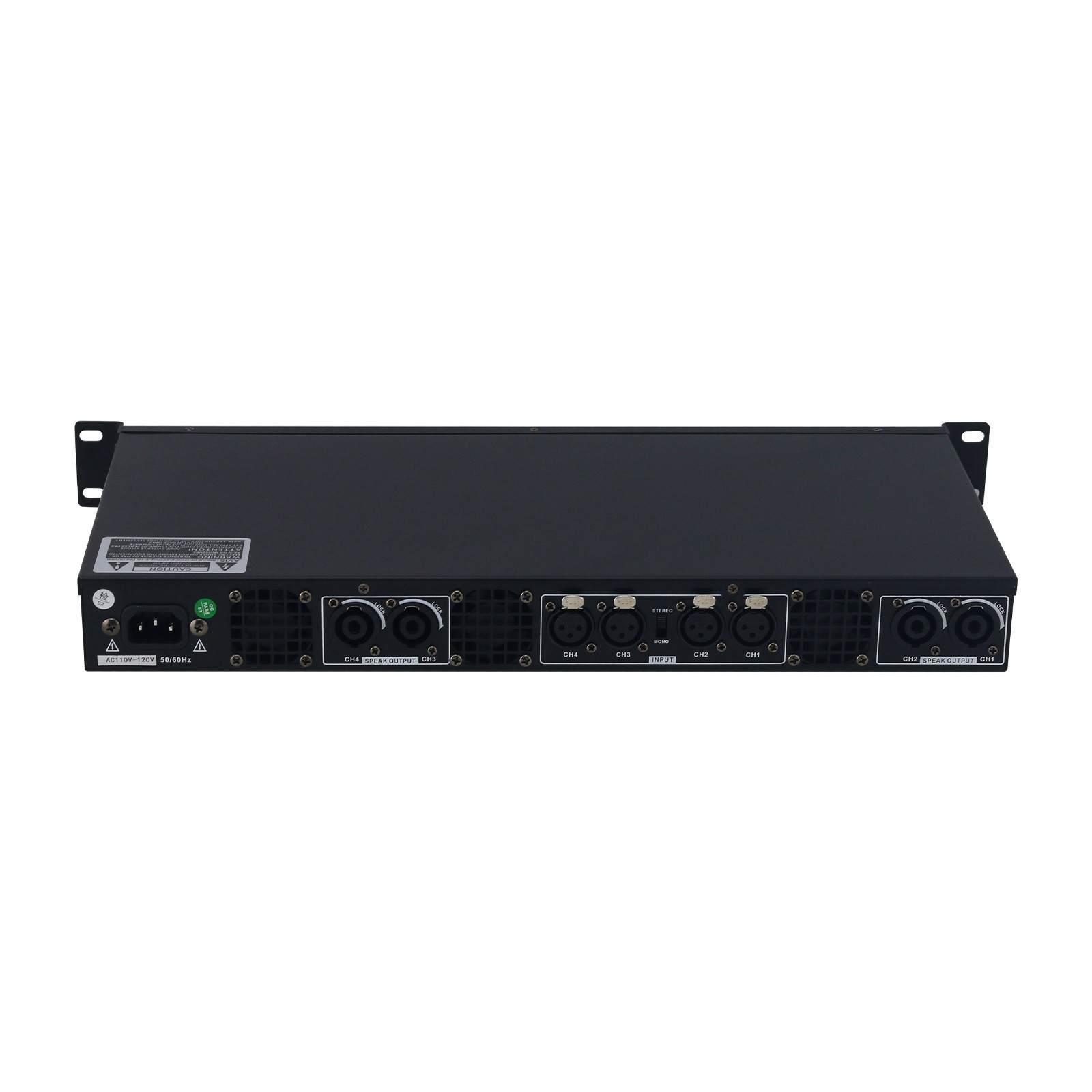 Portable 700Wx4 4Ch Digital Power Amplifier 1U High Power Pure Rear-stage