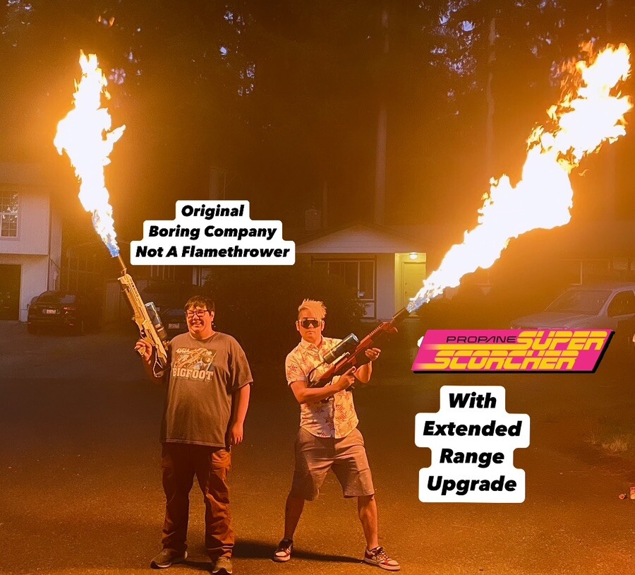 PREMIUM UPGRADE Hot!  Not A Flamethrower Red/White "Super Scorcher"