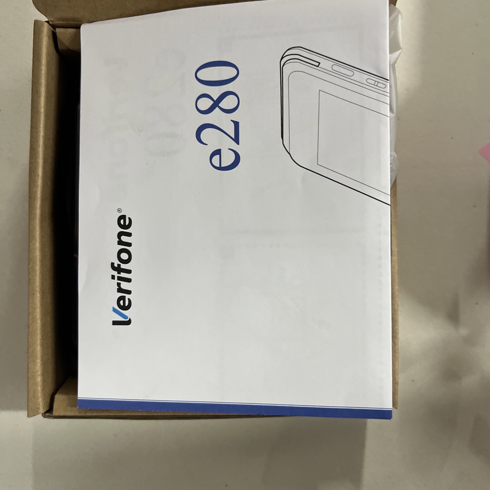 AS-IS Verifone e280 Handheld Payment Terminal – DB, Bluetooth W/ Case