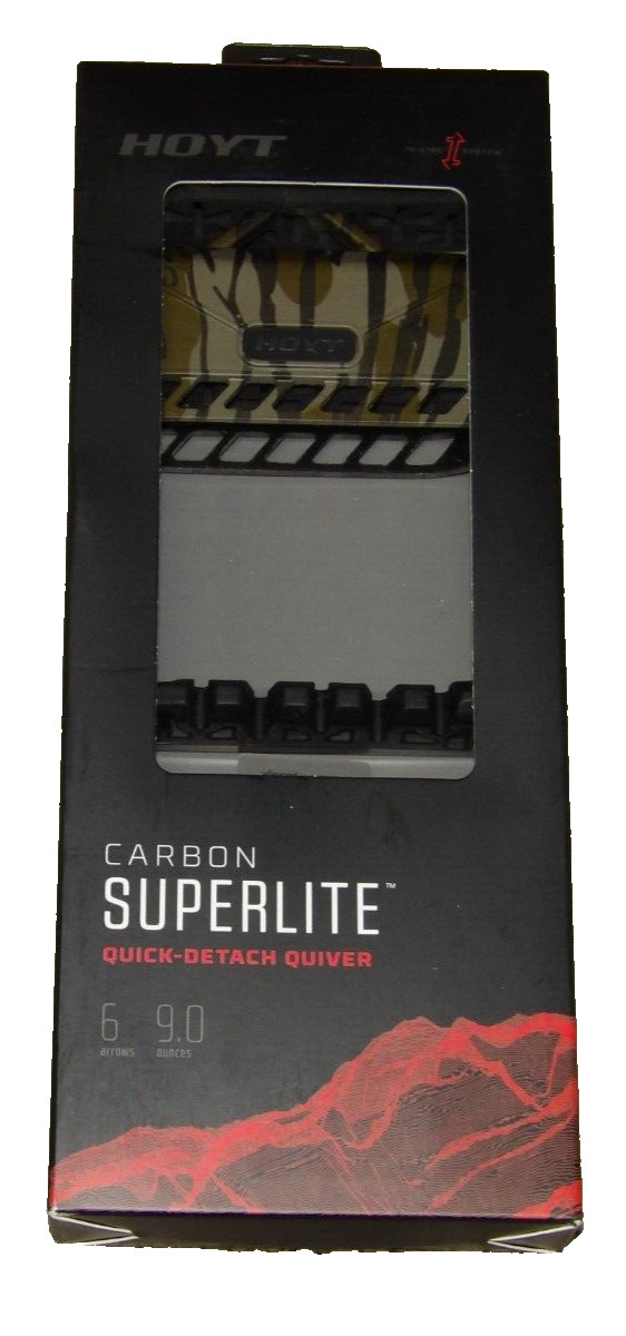 NEW Hoyt Carbon Superlite Quick-Detach 6 Arrow Bow Quiver- Bottomland Super Lite