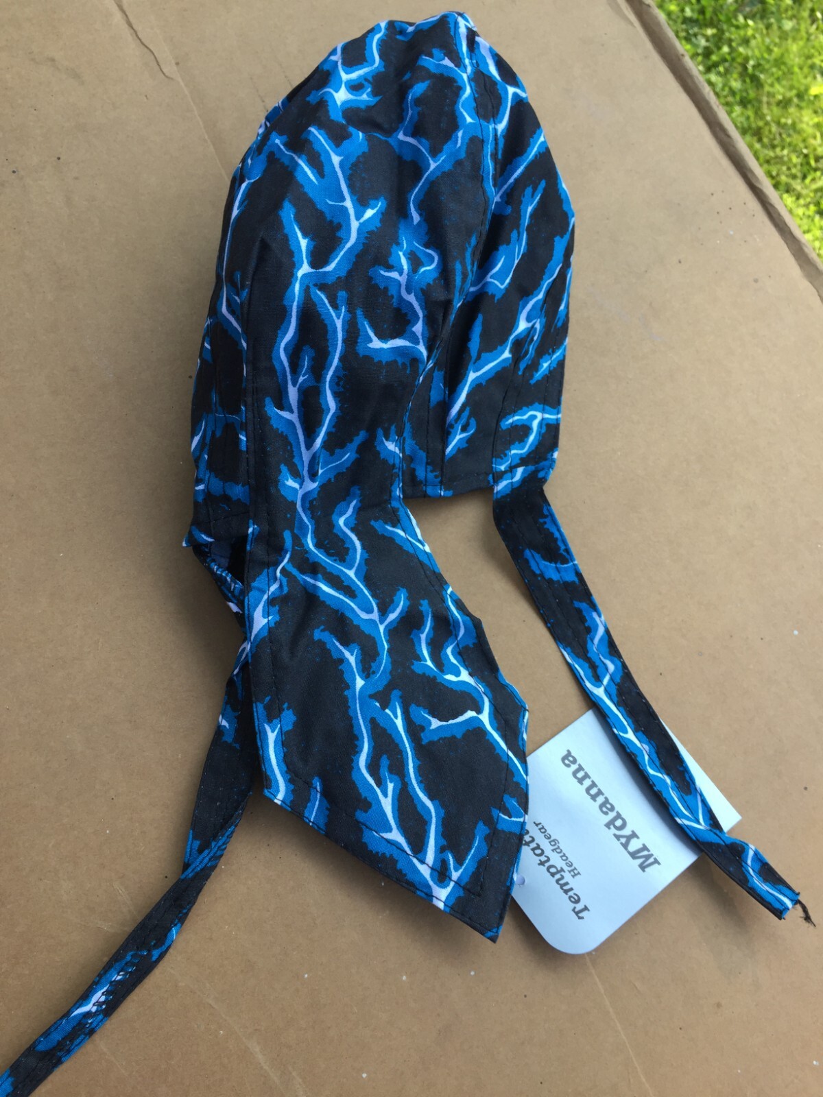 Biker Headwrap MYdanna Deluxe Du-Rag Skull Cap Doo Rag Bandana Lightning Print
