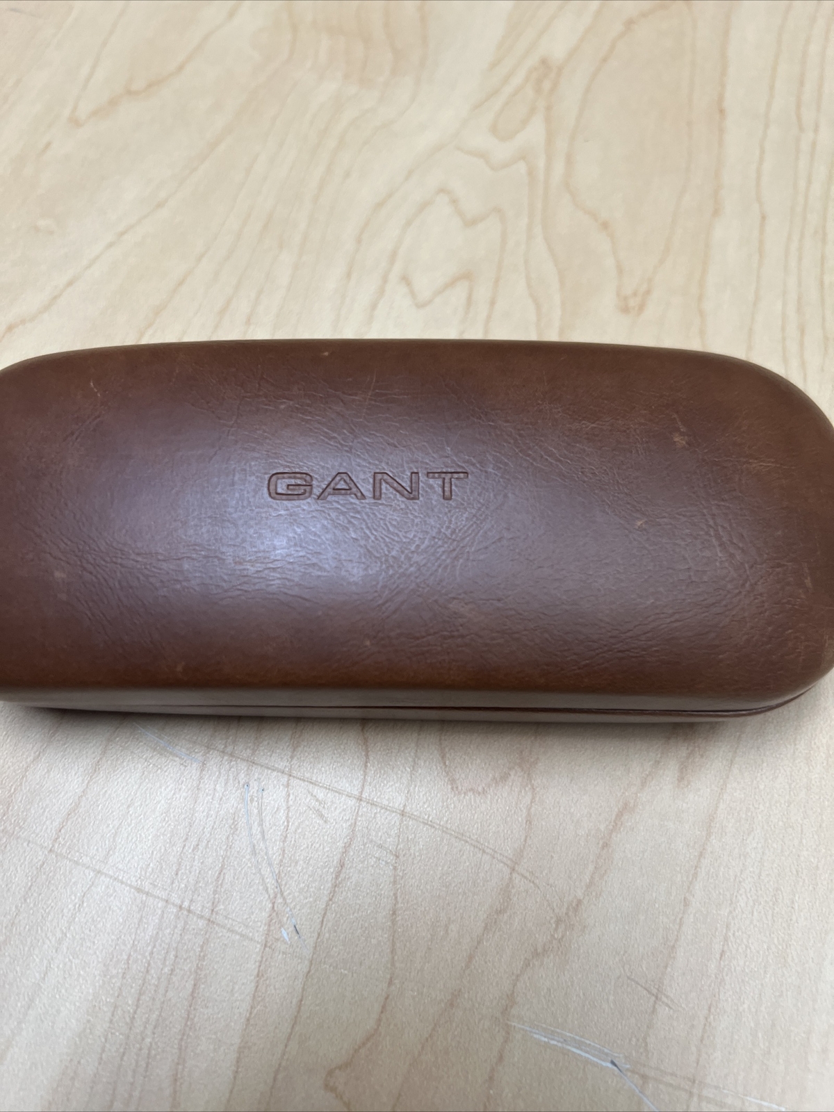 Gant Brown Clamshell Glasses Case