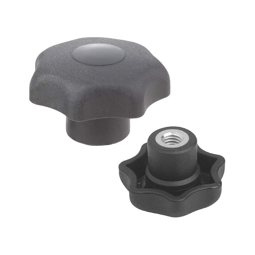 KIPP K0154.210 Hand Knob,Blind Hole,M10 3GJK2