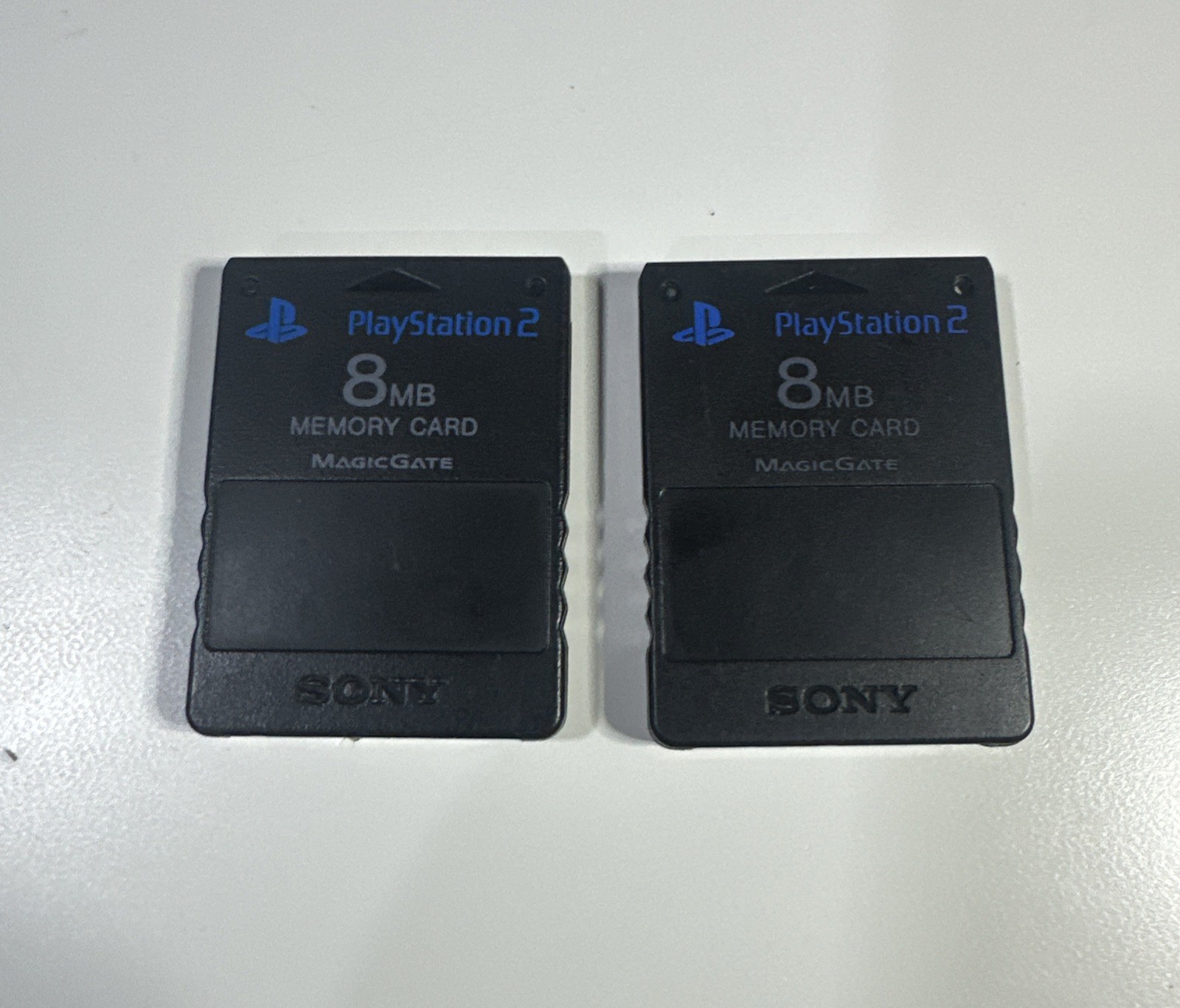 OEM Sony PS2 PlayStation 2 8MB Memory Card Lot Of 2 MagicGate Tested
