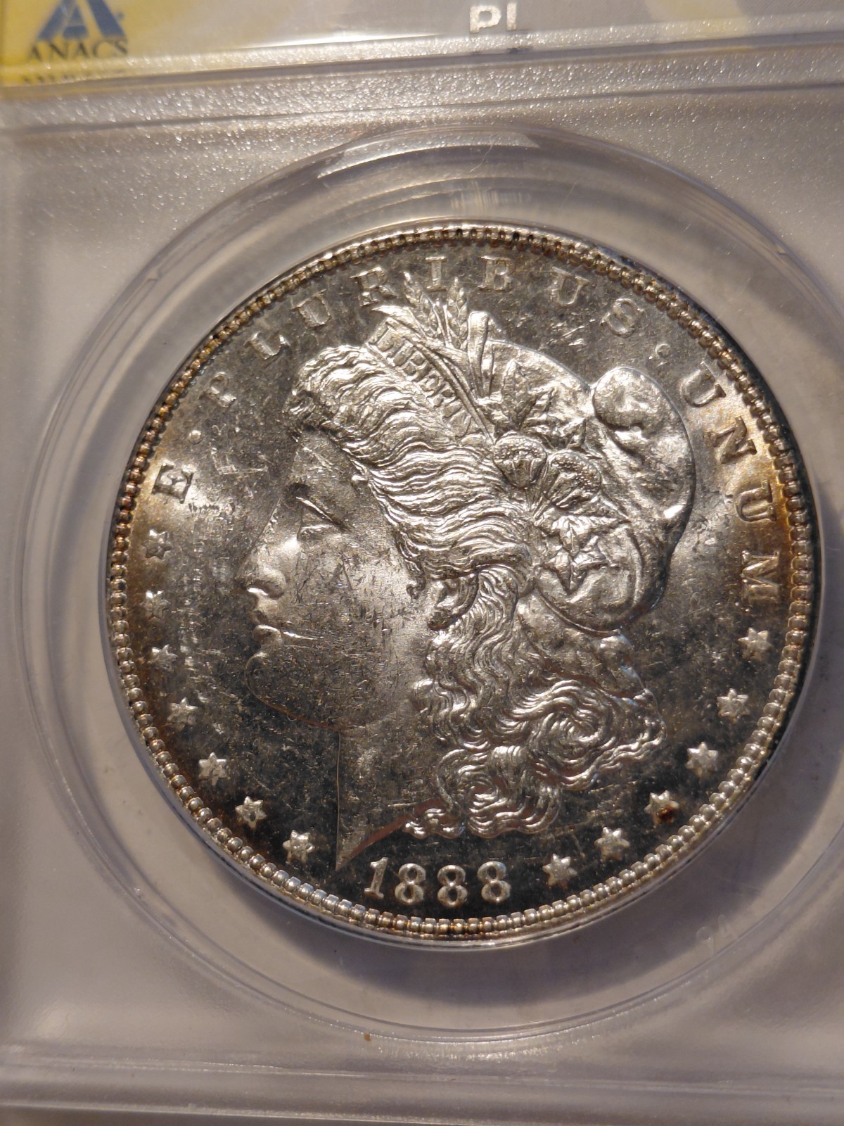 1888 Morgan Silver Dollar MS 62P/L ANACS