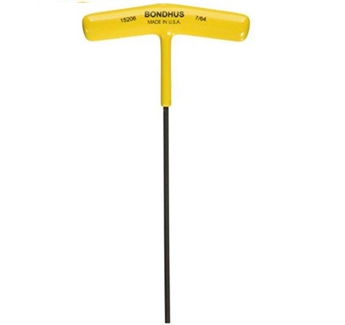 Bondhus 15206 - 7/64" Hex T-Handle 6" Length - 2EA