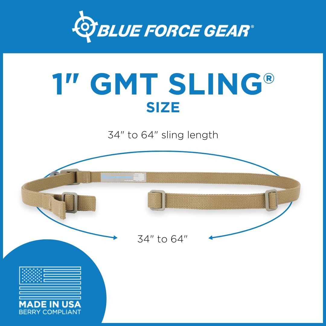 Blue Force Gear GMT Sling - Adjustable Nylon Strap w/ Double-Locking Buckle