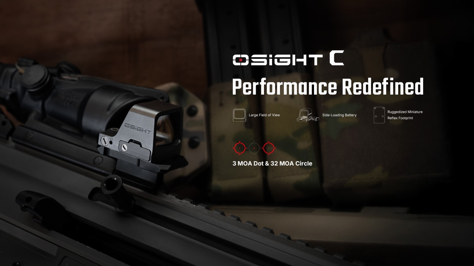 Olight Osight C Open Reflex Optic with Replaceable Side-Loading Battery