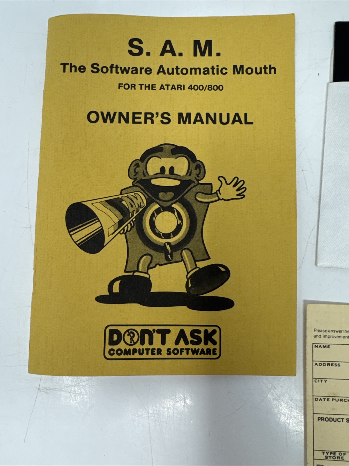 TRONIX S.A.M. - The Software Automatic Mouth for Atari 400/800 In Box Untested