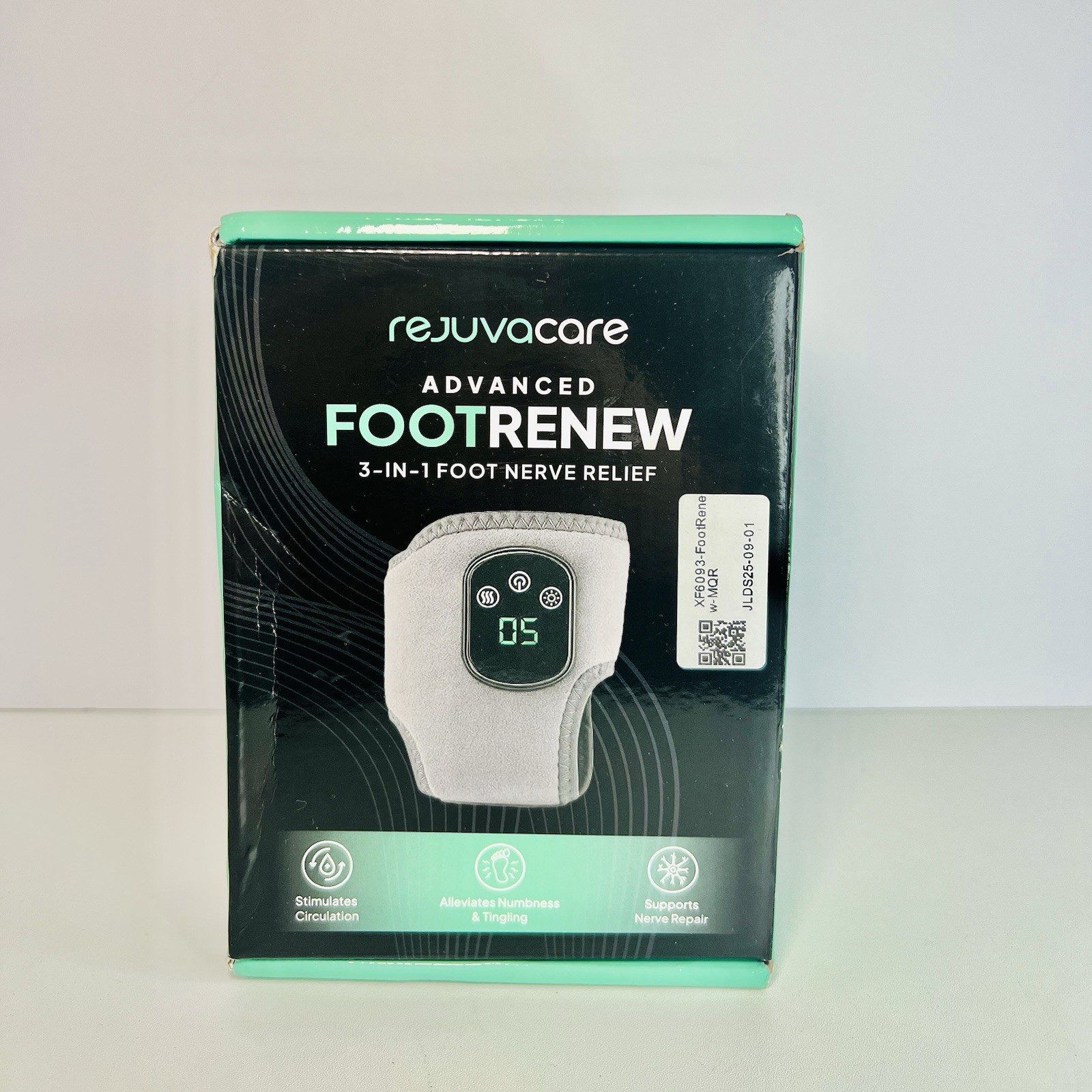 Rejuvacare Advanced Foot Renew 3-In-1 Foot Nerve Relief Massage & Heat Therapy