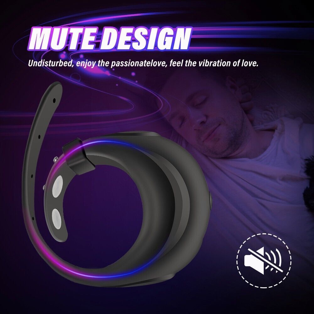 Rechargeable 10 Speed Electric Ring Penis Enhancer Delay Time for Male Couples