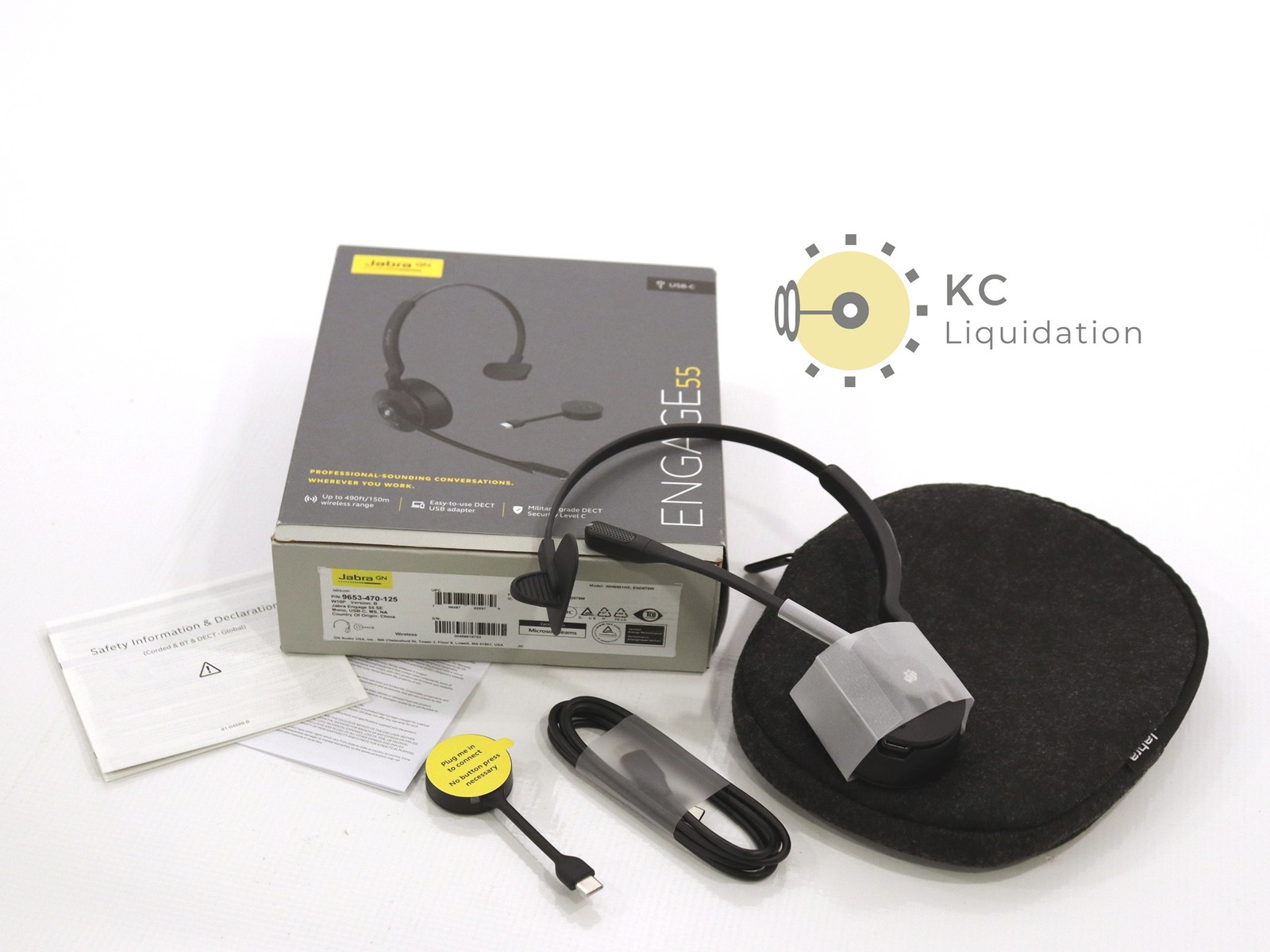 Jabra Engage 55 SE USB-C W10P Black Headset 9653-470-125