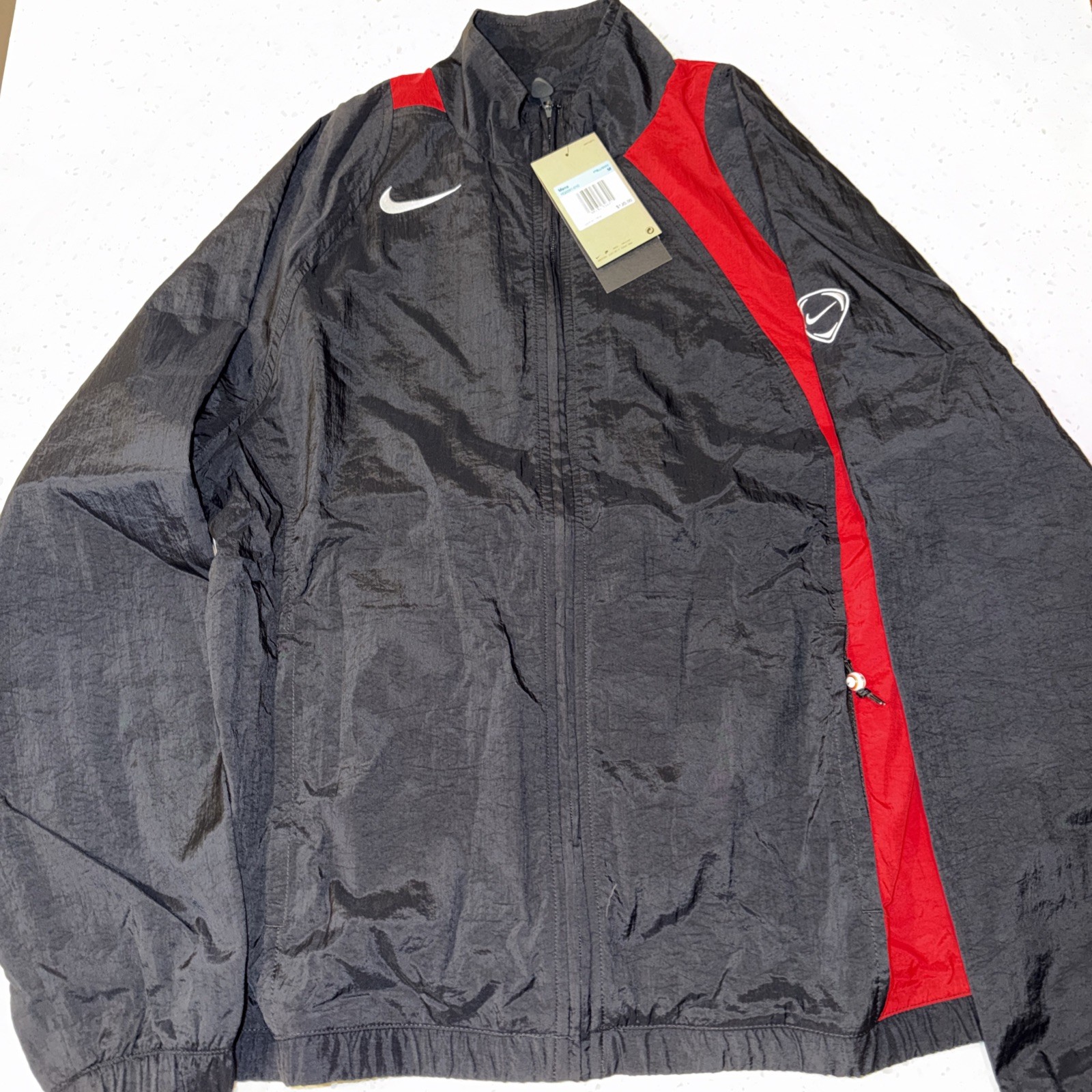 Nike Men's M Total 90 Repel Soccer Track Jacket Black/Red/Sail HQ3391-010