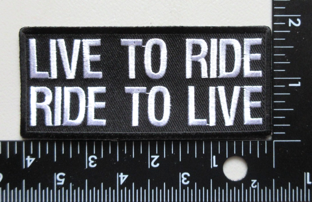 🔥LIVE TO RIDE RIDE TO LIVE MOTORCYCLES BIKERS VEST EMBROIDERED IRON ON PATCH