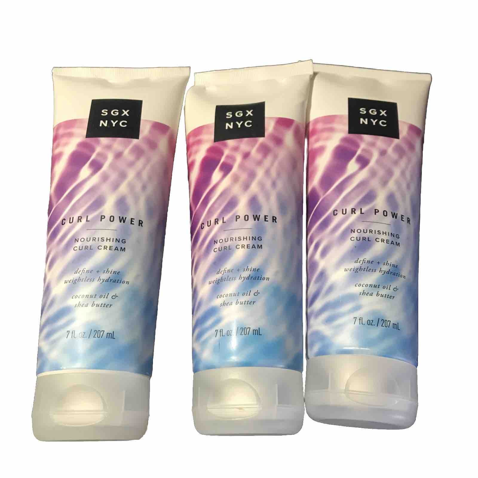 SGX NYC Curl Power Nourishing Curl Cream 7 fl oz Define & Shine Lot Of 3
