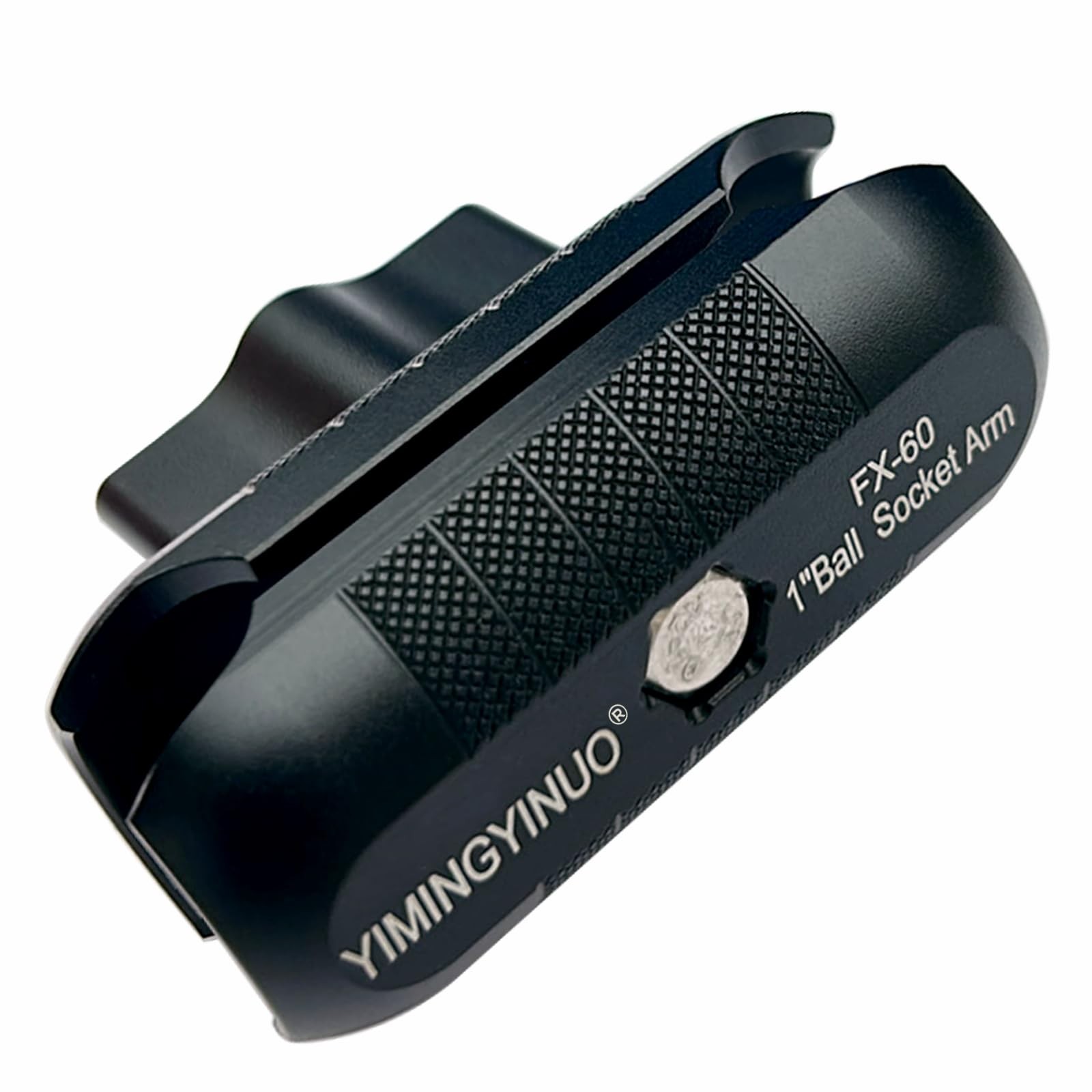 YIMINGYINUO Double Socket Arm Compatible with RAM Short Arm-Black, Black