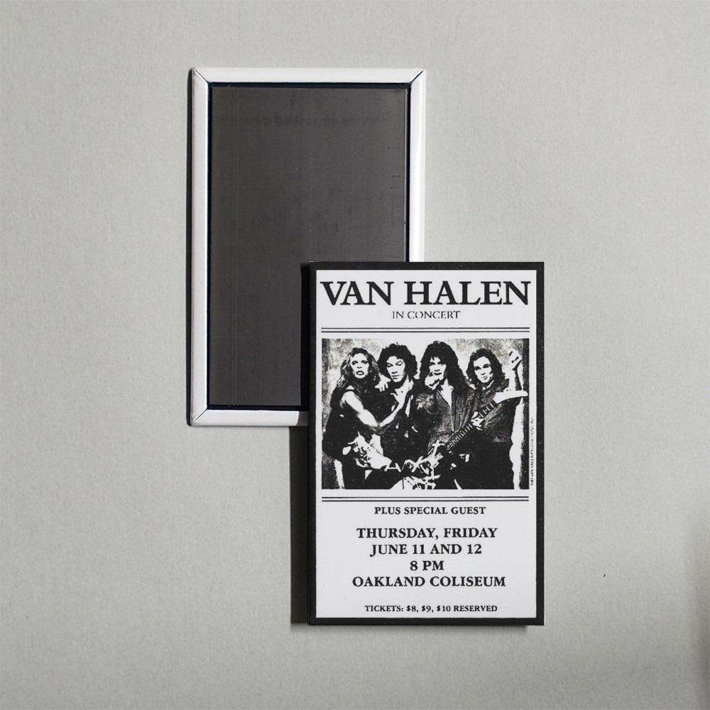 Van Halen Oakland, CA @ Oakland Arena 1981 Mini Movie Poster Fridge Magnet