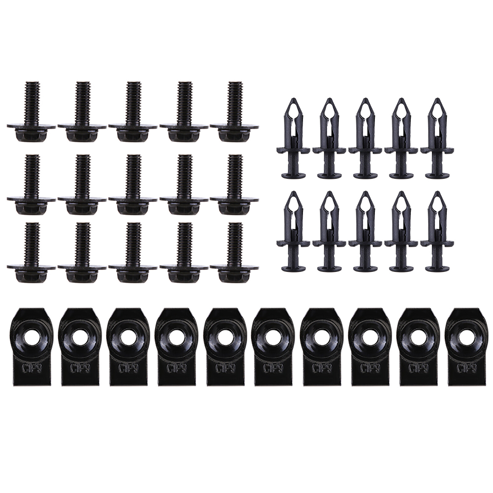 35PCS For Mazda Engine Under Cover Splash Shield Guard Body Bolts & U-nut Clips
