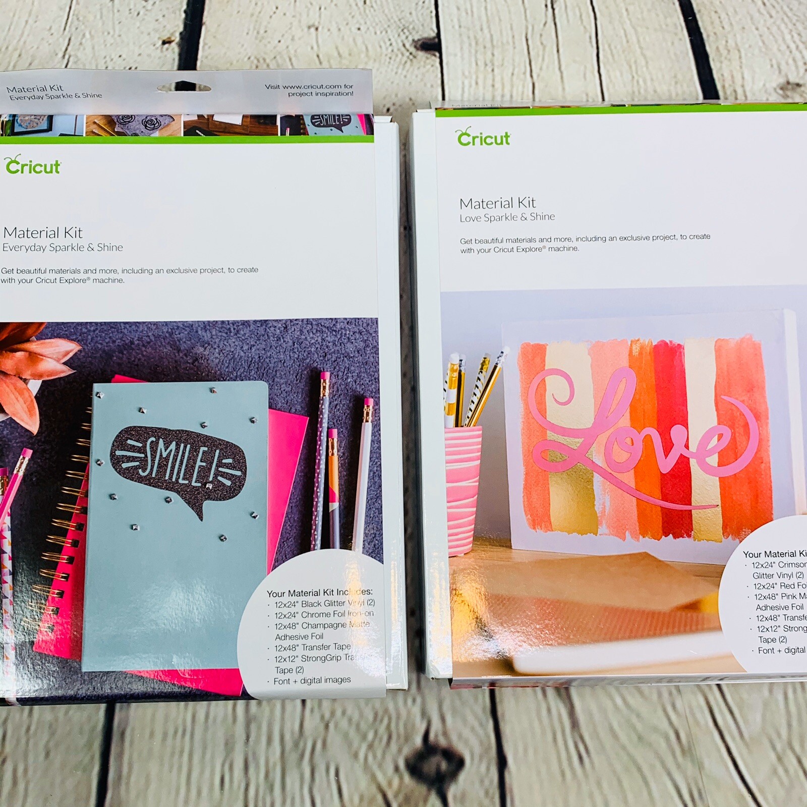 New Cricut Material Kit Lot Love Sparkle & Shine Everyday Vinyl HTV Foil Images