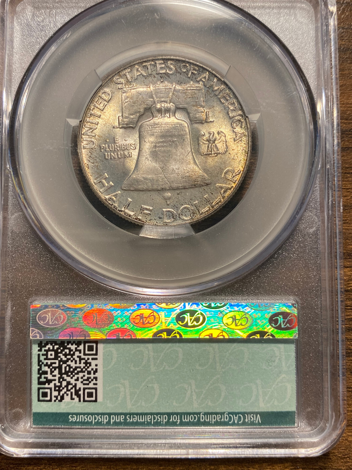 1950-D Franklin Silver Half Dollar 50C CAC MINT STATE 65 MS 65