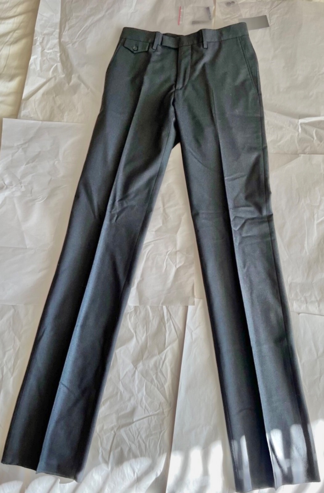 NWT JOHN VARVATOS Men’s Black Wool Dress Pants Trousers US28/EU44 Made in ITALY