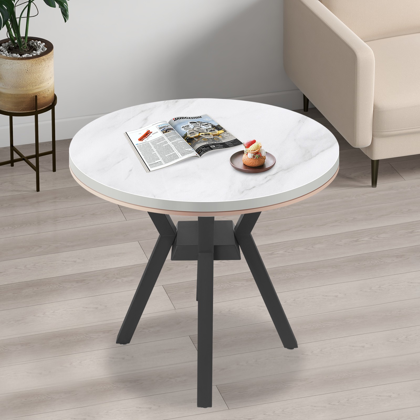 Floor Standing Table Base, Black Metal Table Base, 28-inch Metal Table Base