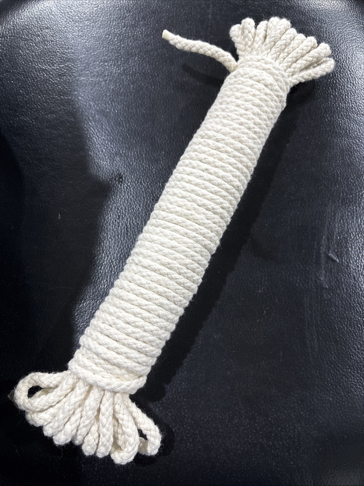Cotton Braided Rope Natural White 75 Ft all-purpose soft and strong rope-10 pack